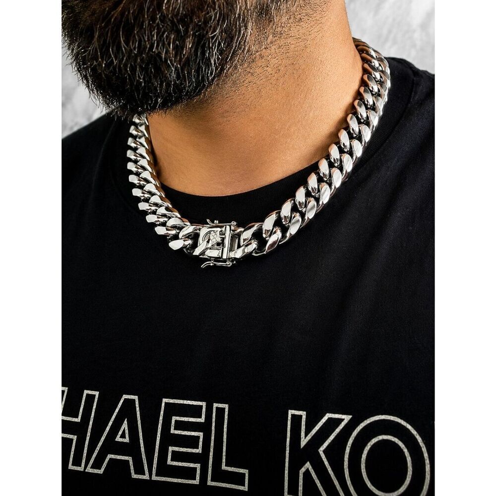 Stainless Steel 18mm Luxury Cuban Chain